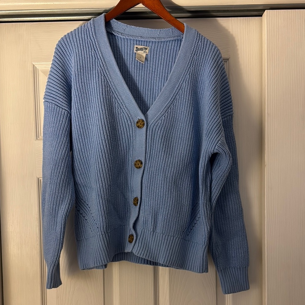 Duluth Trading Co Blue Women's Cardigan